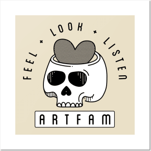 ARTFAM 2019 skull Posters and Art